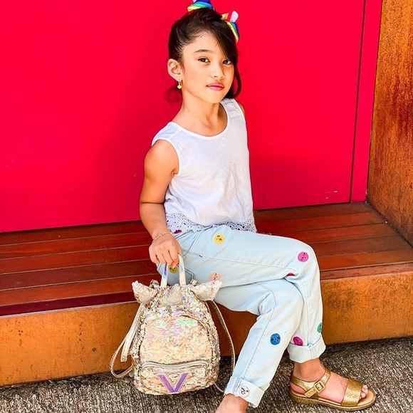 NWT JUSTICE initial “A” Unicorn Mini Backpack - Picture 7 of 12